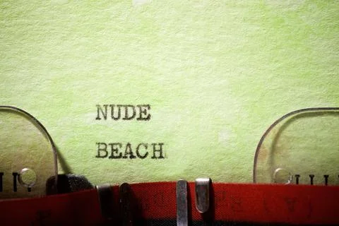 Nude beach text 스톡 사진