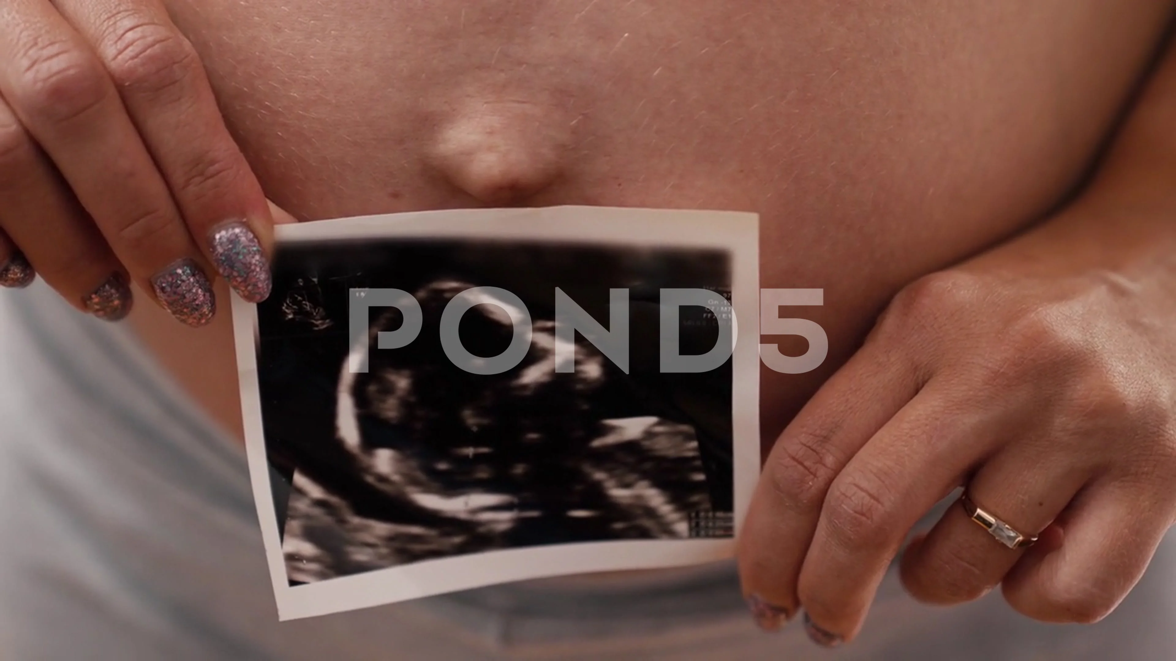 Nude big pregnant belly of a caucasian t... | Stock Video | Pond5