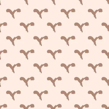 Nude Color Vector Seamless Pattern Pastel Background. Brown and Beige Minimal Stock Illustration