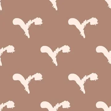 Nude Color Vector Seamless Pattern Pastel Background. Brown and Beige Minimal Stock Illustration