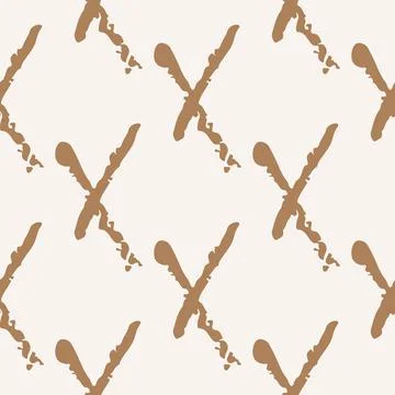 Nude Color Vector Seamless Pattern Pastel Background. Brown and Beige Minimal Stock Illustration