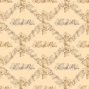 Nude Color Vector Seamless Pattern Pastel Background. Brown and Beige Minimal Stock Illustration