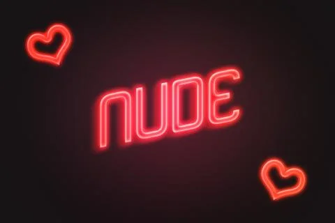 Nude Neon Light Stock Illustration