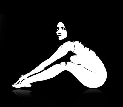 Nude vector girl Stock Illustration