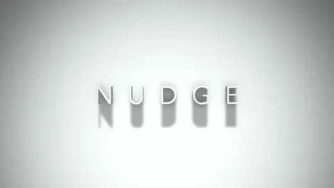 Nudge 3D title animation with shadows on a white background Stock-Footage 297571567