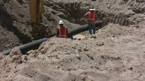 Nudging a Pipeline Stock Footage 113105