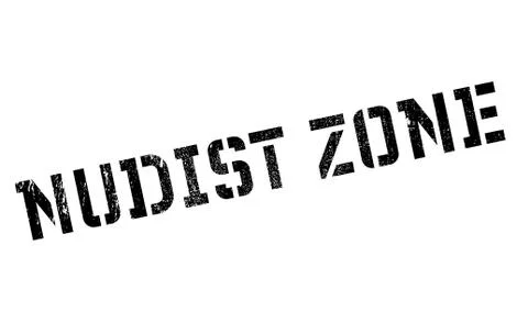 Nudist Zone rubber stamp Stock Illustration