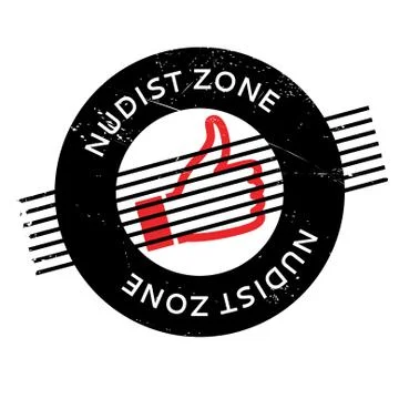 Nudist Zone rubber stamp Stock Illustration