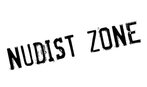 Nudist Zone rubber stamp Stock Illustration