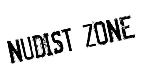Nudist Zone rubber stamp Stock Illustration