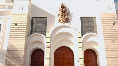 Nuestra Senora de la Elevacion Cathedral in Ambato Ecuador.MOV Stock Footage 277631419