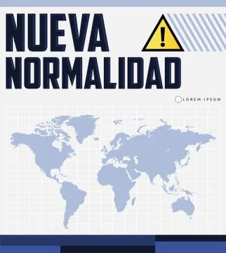 Nueva Normalidad, New Normal Spanish text, vector design. Stock Illustration
