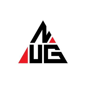 NUG triangle letter logo design with triangle shape. NUG triangle logo desi.. Stock Illustration
