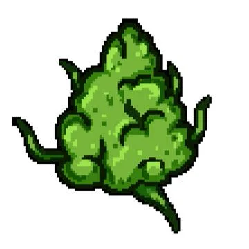 Nug weed bud pixel art vector illustration Stock Illustration