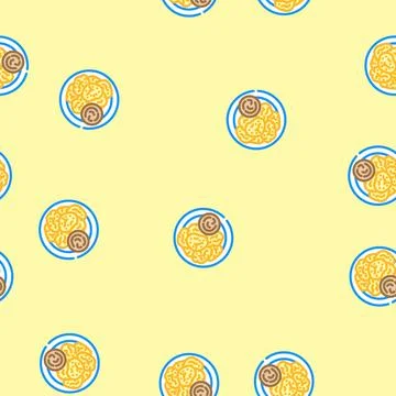 Nugget fried chicken vector seamless pattern Stock Illustration