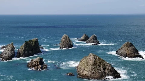 Nugget Point lighthouse, the Catlins, South Island, New Zealand. 動画素材 125456436