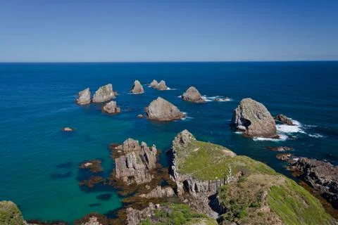 Nugget point rocks Stock Photos