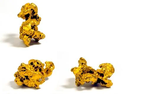 Nuggets of gold Stock Photos