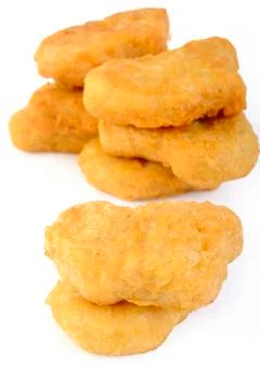 Nuggets isolated on white background Stock Photos