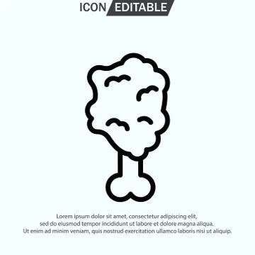 NUGGETS line icon, outline vector logo illustration Stock Illustration