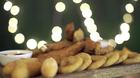 Nuggets set rotate on a board. Close up Stock Footage 62668053
