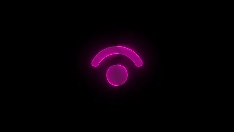NUIIris stroke icon glowing neon animation Stock Footage 289449658