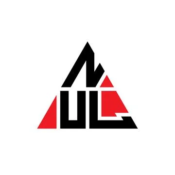 NUL triangle letter logo design with triangle shape. NUL triangle logo desi.. Stock Illustration