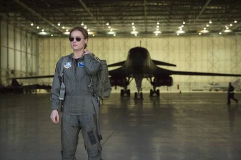  null Marvel Studios CAPTAIN MARVEL..Captain Marvel (Brie Larson)..Photo: ... Stock Photos