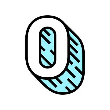 Null number color icon vector illustration Stock-Illustration