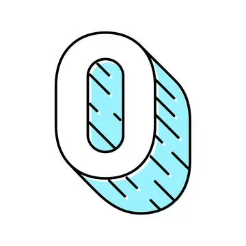 Null number color icon vector illustration Stock-Illustration