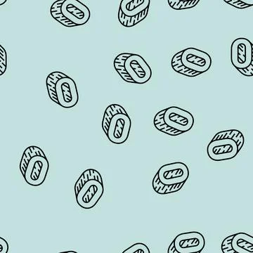 Null number line seamless pattern Illustrazione stock