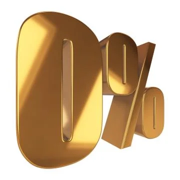 Null percent on white background 库存插图