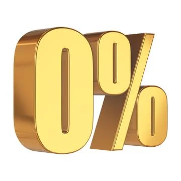 Null percent on white background Stock-Illustration