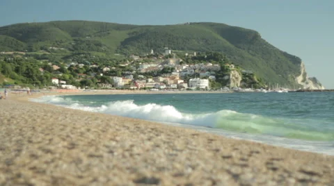 Numana View from Marcelli Beach Stock Footage 65039402