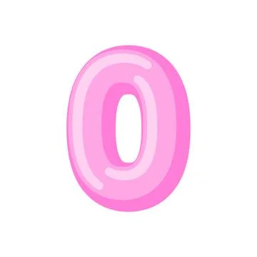 Number 0 candy font. Caramel alphabet zero. lollipop lettering. Sweet ABC sig Stock Illustration