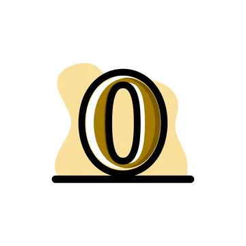 Number 0 Conceptual Vector Illustration Icon Design Stock Illustration