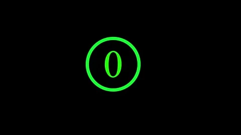 Number 0 icon animated video Stock Footage 294943540