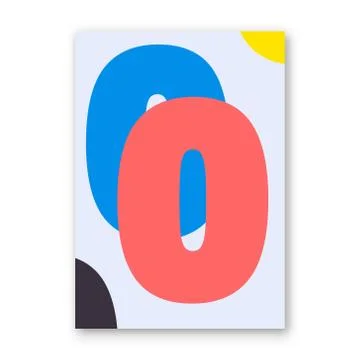 Number 0 poster Stock Illustration