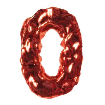 Number 0 red liquid Stock Illustration