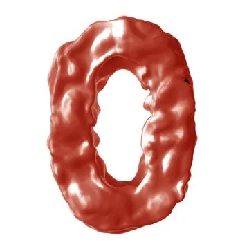 Number 0 red milk Stock Illustration
