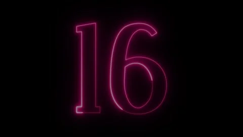 Number 1 to 100 Neon animation Stock Footage 264147406