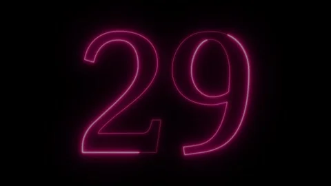 Number 1 to 100 Neon animation Stock Footage 264147448