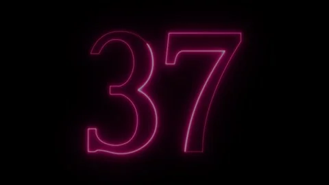 Number 1 to 100 Neon animation Stock Footage 264147486