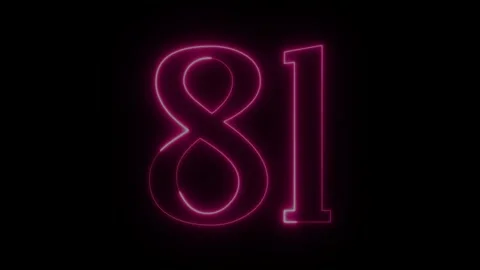 Number 1 to 100 Neon animation Stock Footage 264147652