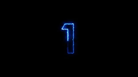 Number 1 2 3 4 5 6 7 8 9 10 neon animated neon electric arc reator number 4.. Stock Footage 301937467