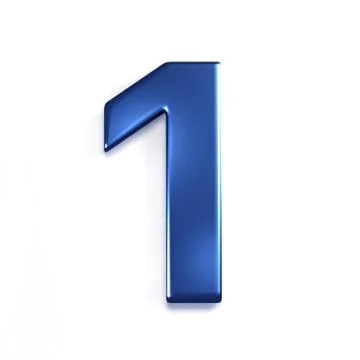 Number 1 . 3D Render Illustration Stock Illustration