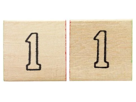 Number 1 on brown surface Stock Photos