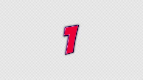 Number 1 Comic Text Animation Background on Alpha Channel, Loop 库存影片 304906194