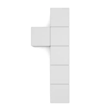Number 1 cubic white Stock Illustration