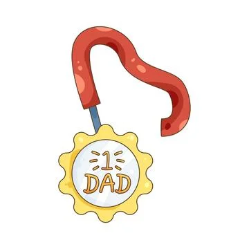 Number 1 Dad medal Stock Illustration